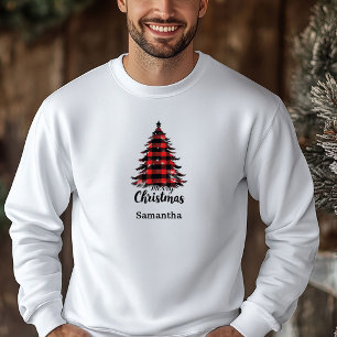 Veste À Capuche Douce idée cadeau de capuche d'arbre à carreaux de