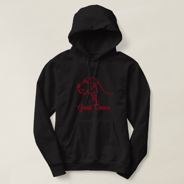 Veste À Capuche Doudoune Grand Danois Naturel (Design devant)