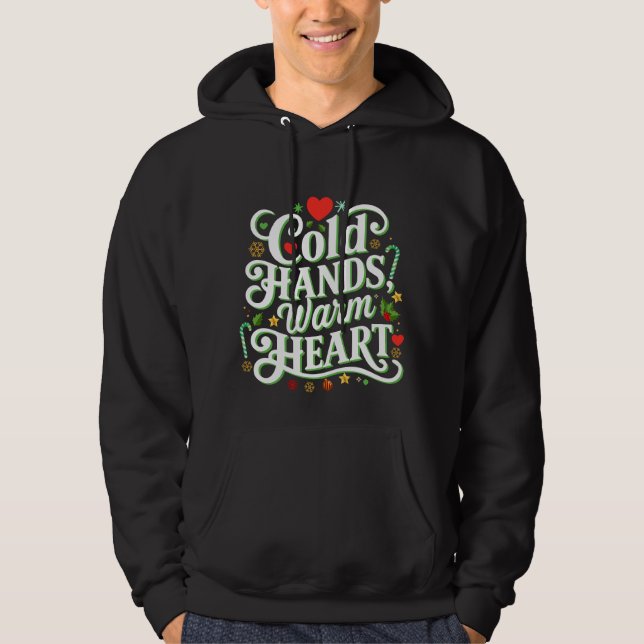 Veste À Capuche Doudoune Mains Froides, Cœur Chaud (Devant)
