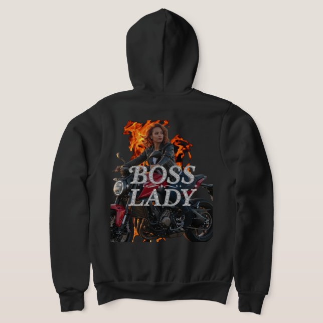 Veste À Capuche Doudoune moto femme patronne (Couchage Retour)