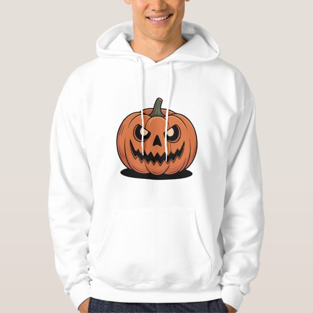 Veste À Capuche Doux sweat-shirt graphique de citrouille d'Hallowe (Devant)