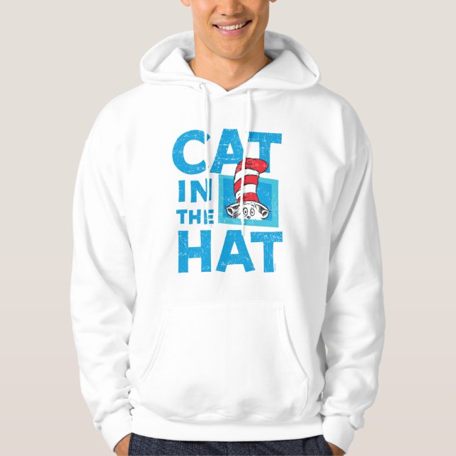 Veste À Capuche Dr Seuss | Chat dans le logo du Casquette (Devant)
