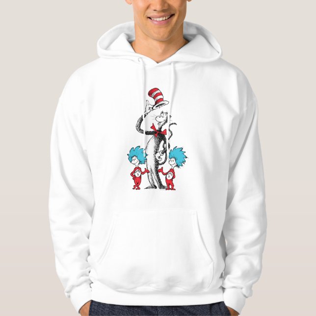 Veste À Capuche Dr. Seuss | Le Chat dans le Chapeau, Chose Un et C (Devant)