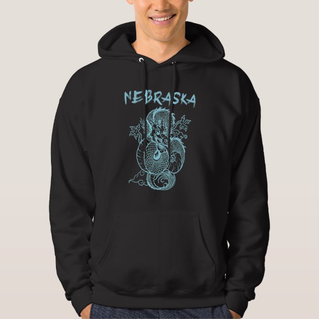 Veste À Capuche Dragon japonais du Nebraska (Devant)