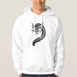 Veste À Capuche Dragon noir et blanc