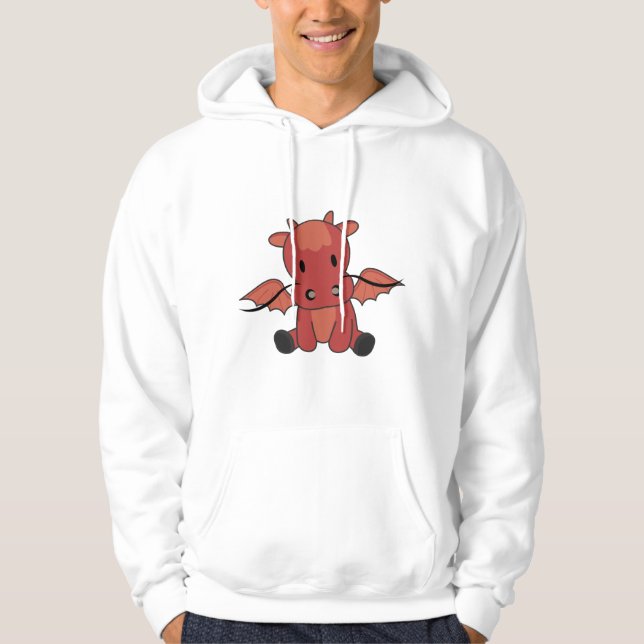 Veste À Capuche Dragon Red Fairy Tale Imaginaire mignons Animaux (Devant)