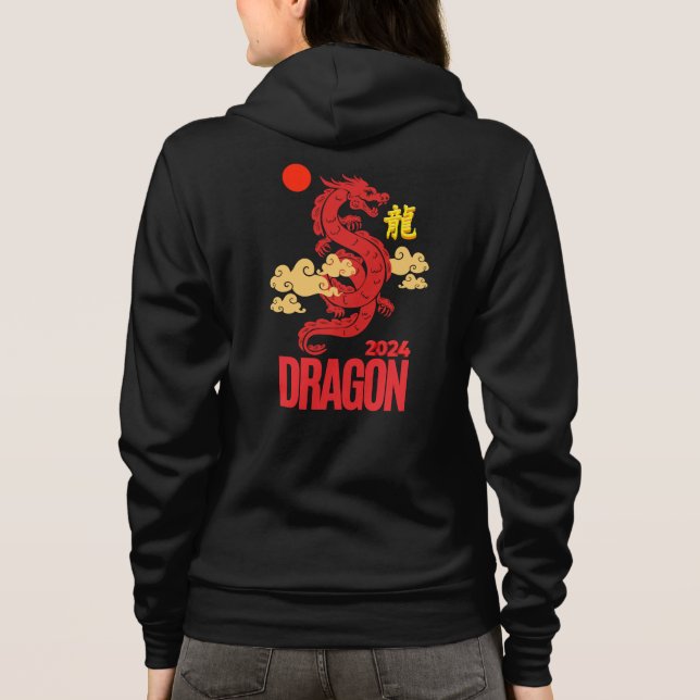 Veste À Capuche Dragon rouge 2024 (Dos)
