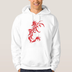 Veste À Capuche dragon rouge tribal et dragon noir