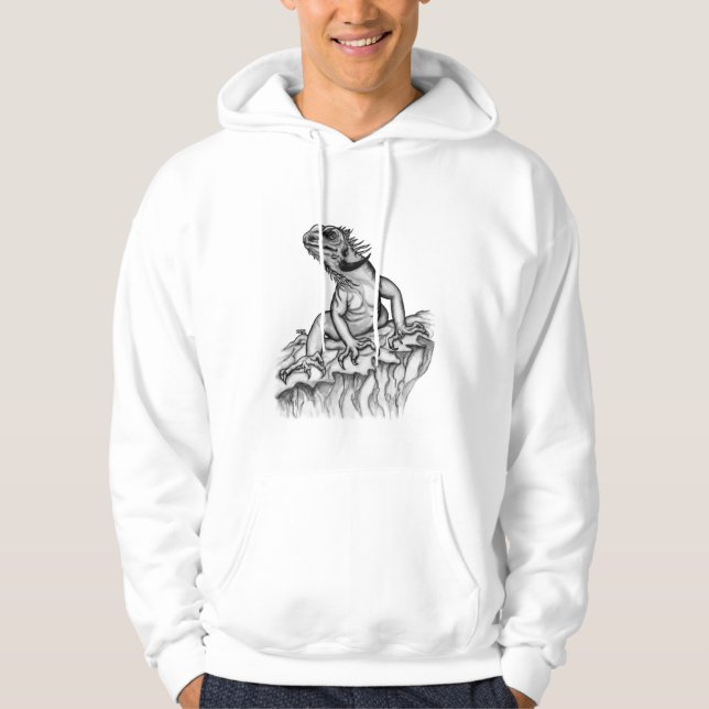 Veste À Capuche Dragon sur le rocher (Devant)