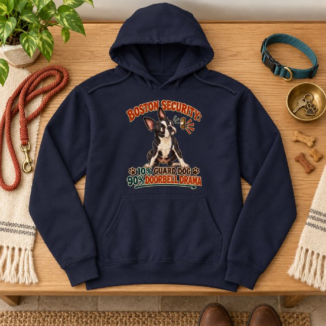 Veste À Capuche Drame de sonnette de sécurité Boston Terrier de Bo (Créateur téléchargé)