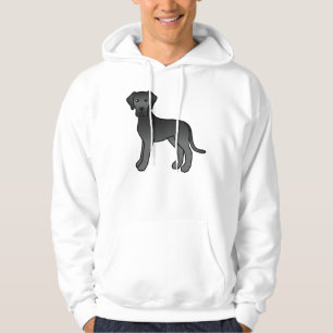 Veste À Capuche Drame noir Grand Danois Chien de dessin animé mign