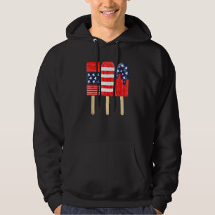 Veste À Capuche Drapeau 4 juillet rouge blanc bleu bleu américain