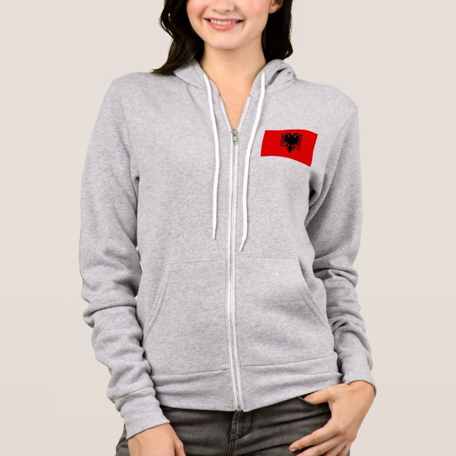 Veste À Capuche Drapeau Albanie (Devant)
