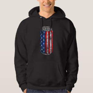 Veste À Capuche Drapeau Américain 4 juillet Poule Vintage De Soda