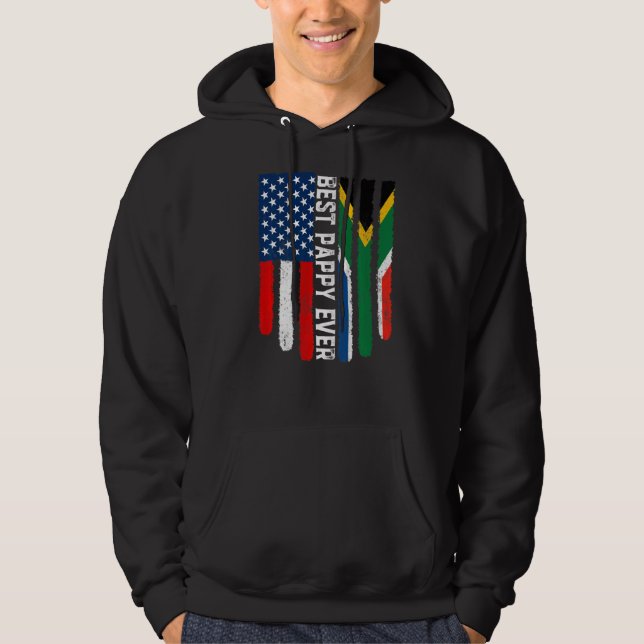 Veste À Capuche Drapeau américain Afrique du Sud Drapeau le meille (Devant)