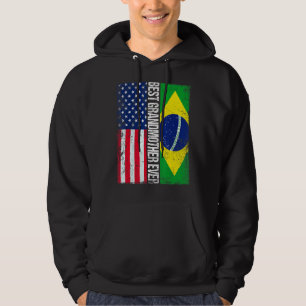 Veste À Capuche Drapeau Américain Brésil Drapeau Meilleur Grand-Mè