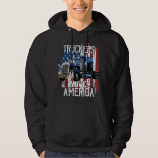 Veste À Capuche Drapeau Américain Camionneur Conducteur De Camion 