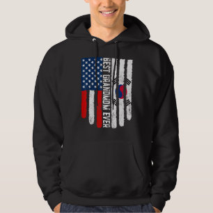 Veste À Capuche Drapeau américain Corée du Sud Drapeau meilleur gr