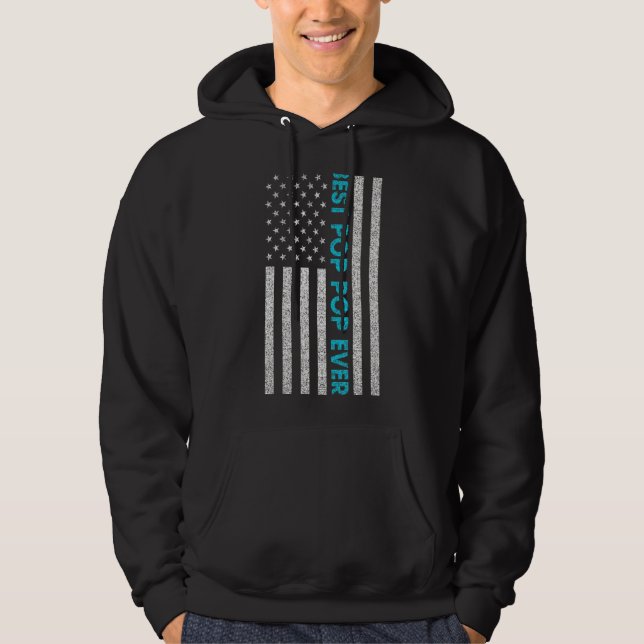 Veste À Capuche Drapeau américain de la meilleure pop pop pop Fête (Devant)