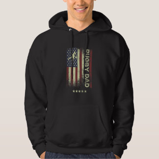 Veste À Capuche Drapeau américain de la USA Papa Rugby 1
