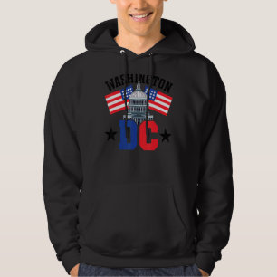 Veste À Capuche Drapeau américain de Washington Dc Capitol Hill
