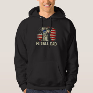 Veste À Capuche Drapeau américain des hommes Pitbull Papa 4 juille