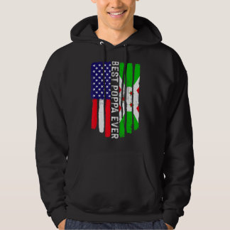 Veste À Capuche Drapeau américain et drapeau burundais Meilleur Po