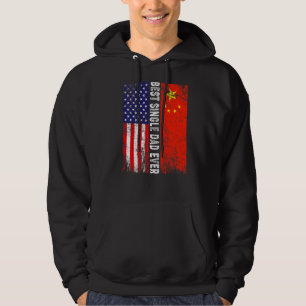 Veste À Capuche Drapeau américain et drapeau de la Chine meilleur