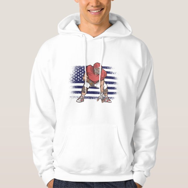 Veste À Capuche Drapeau américain Fan Jersey Shirt USA (Devant)