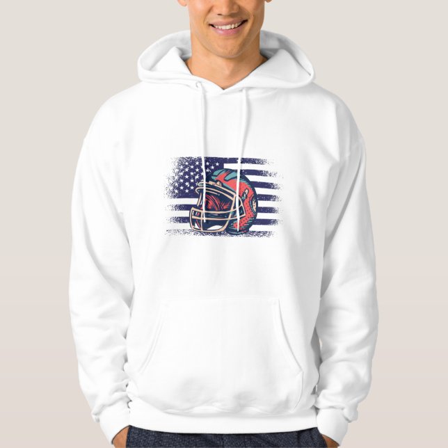 Veste À Capuche Drapeau américain Fan Jersey Shirt USA (Devant)