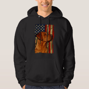 Veste À Capuche Drapeau américain Foxor Labrador Retriever Fox Red