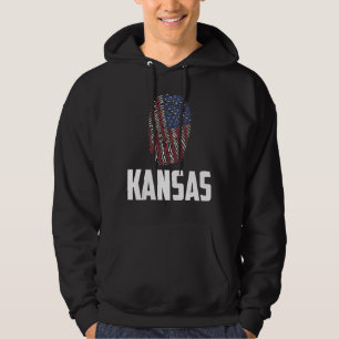 Veste À Capuche Drapeau américain Kansas 4 juillet