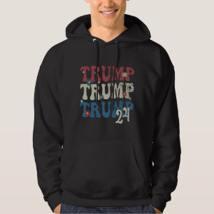 Veste À Capuche Drapeau américain patriotique Trump 2024 4 juillet