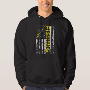 Veste À Capuche Drapeau américain pêche bâton Usa Patriotique