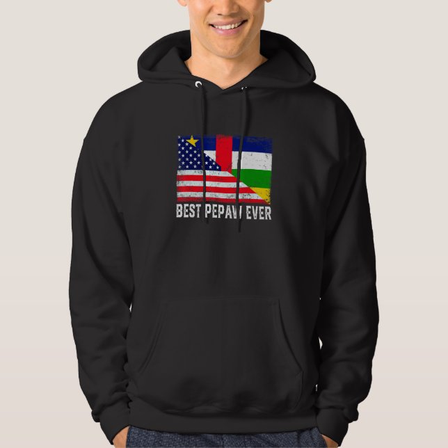 Veste À Capuche Drapeau américain République Centrafricaine Drapea (Devant)