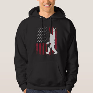 Veste À Capuche Drapeau américain Sasquatch Rock et Roll Bigfoot