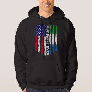 Veste À Capuche Drapeau américain Sierra Leone Drapeau meilleur ap