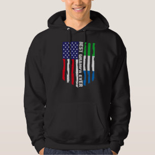 Veste À Capuche Drapeau américain Sierra Leone Drapeau meilleur Gr
