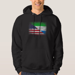 Veste À Capuche Drapeau américain Sierra Leone Hommes Femmes Patri