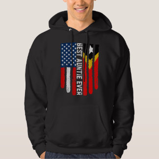 Veste À Capuche Drapeau américain Timor Oriental Drapeau Meilleure