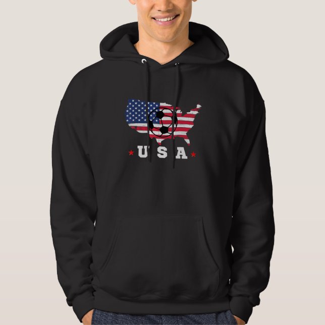 Veste À Capuche Drapeau Américain Usa Patriotique Sports Américain (Devant)