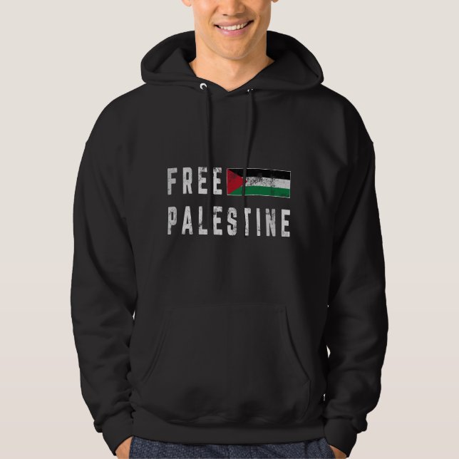 Veste À Capuche Drapeau arabe de la Palestine Gaza libre  (Devant)