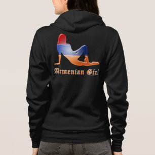 Veste À Capuche Drapeau arménien de silhouette de fille