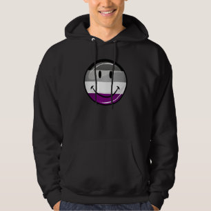 Veste À Capuche Drapeau asexuel rond heureux