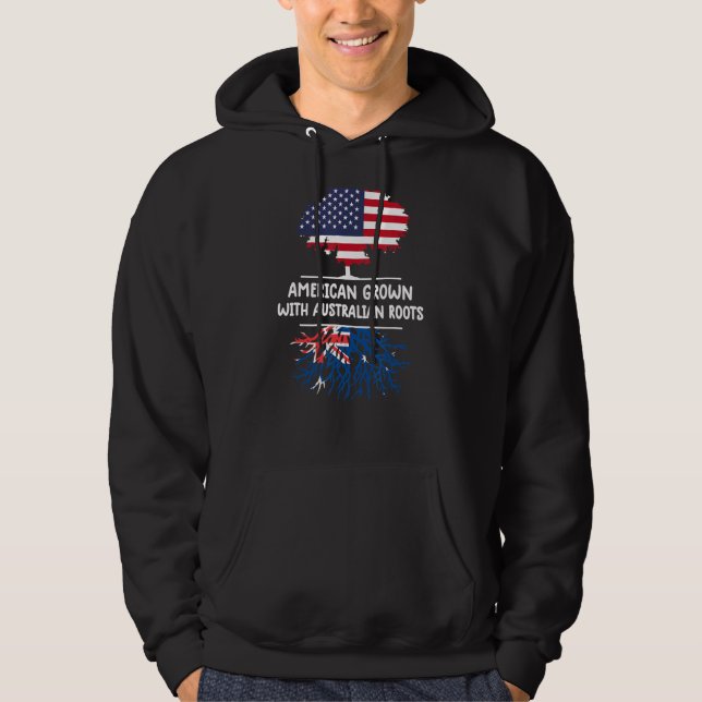Veste À Capuche Drapeau australien de croissance américaine Austra (Devant)