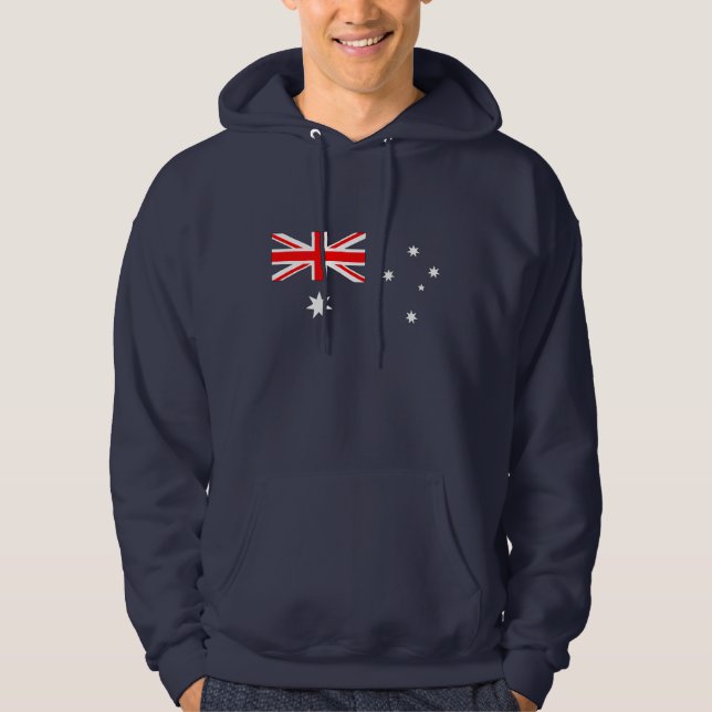 Veste À Capuche Drapeau australien (sans le bleu) (Devant)