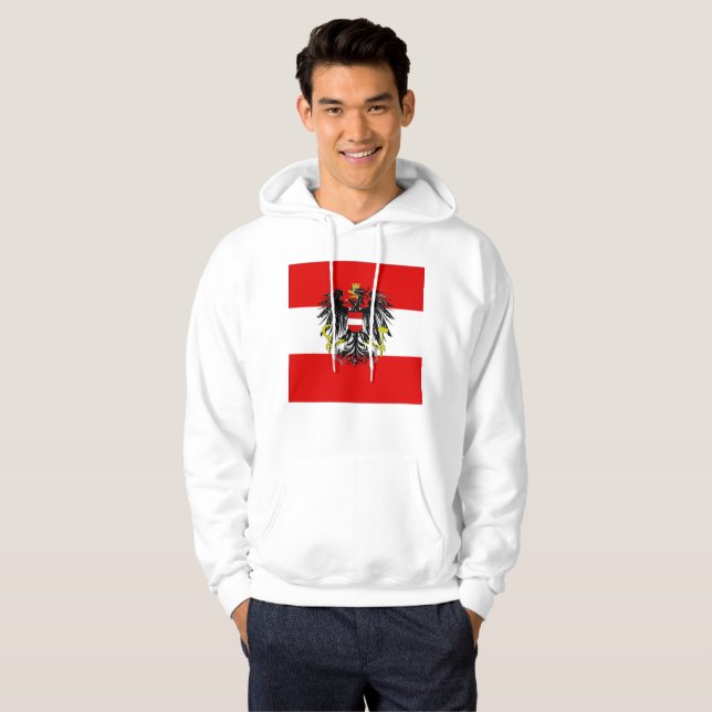 Veste À Capuche Drapeau autrichien (Devant entier)