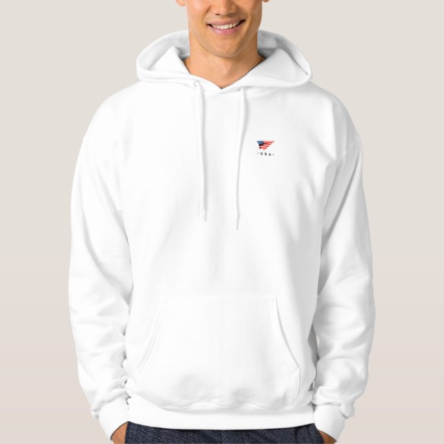 Veste À Capuche Drapeau avion en papier USA (Devant)