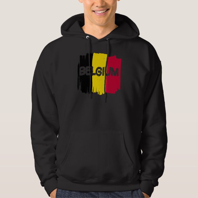 Veste À Capuche Drapeau Belgique (Devant)