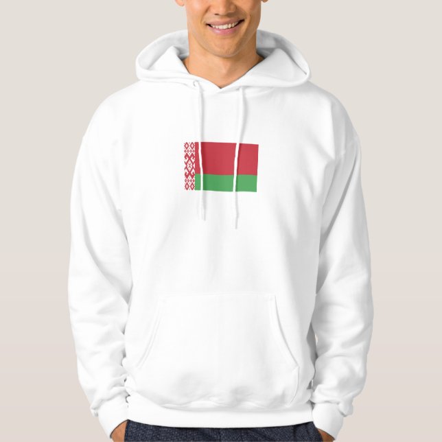 Veste À Capuche Drapeau Biélorusse Patriotique (Devant)